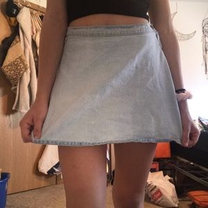 Mini denim skirt